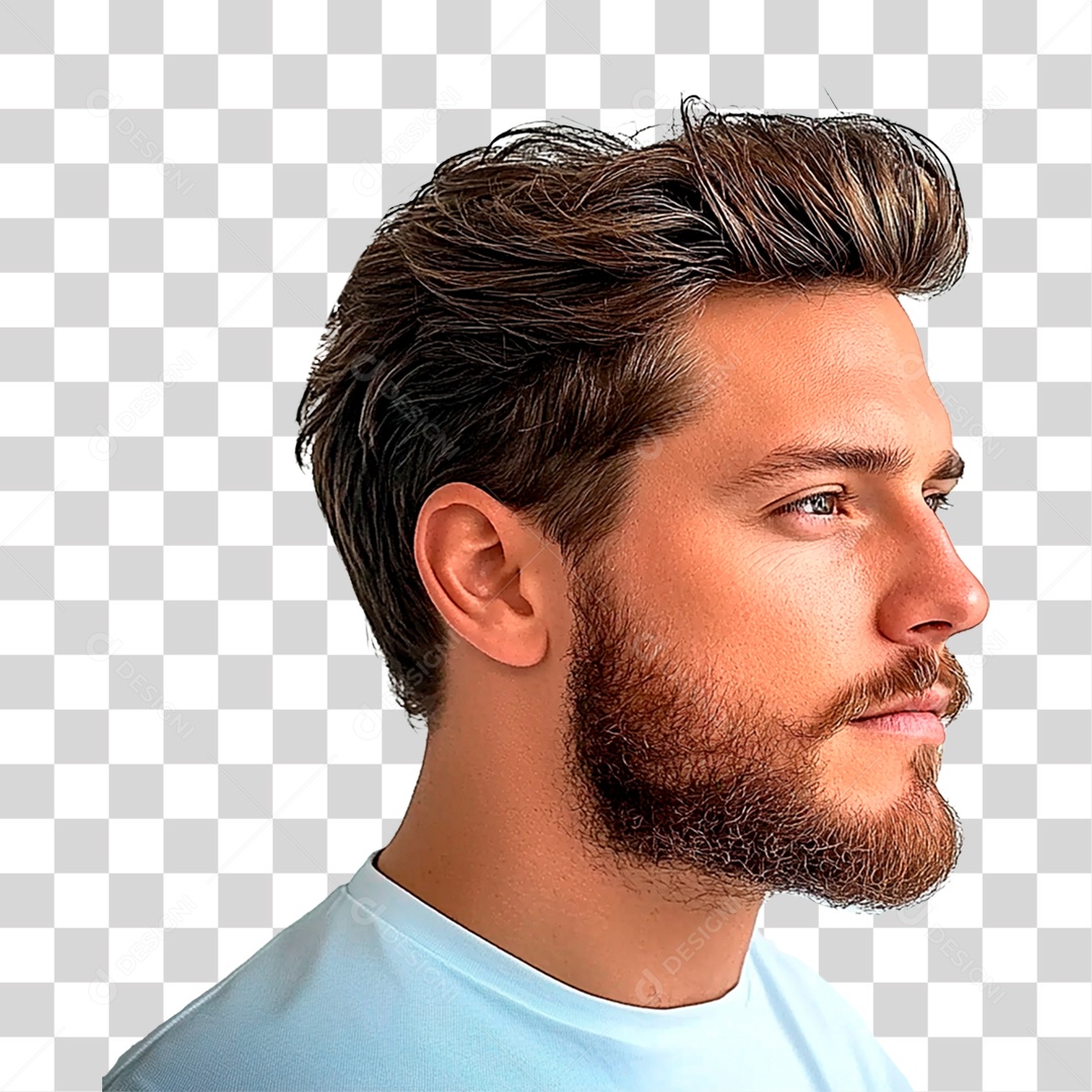 Homem de Barba PNG Transparente