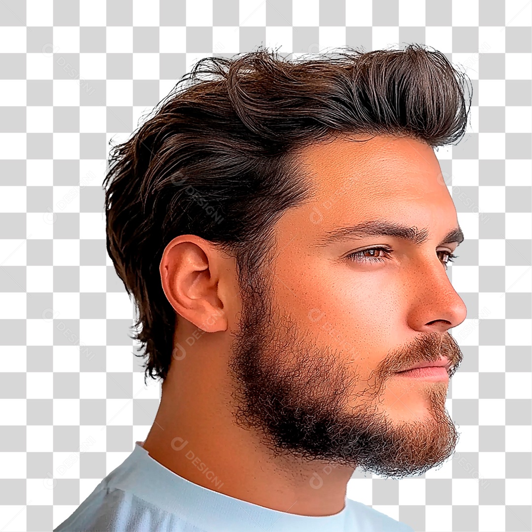 Homem de Barba PNG Transparente