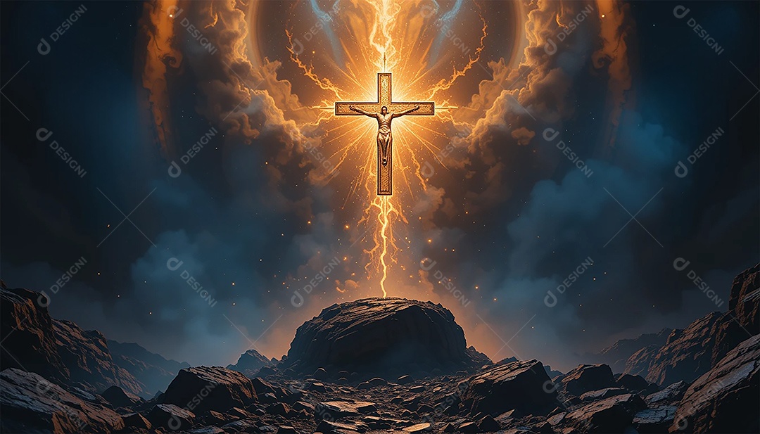 Cruz simbolizando ressurreição de cristo