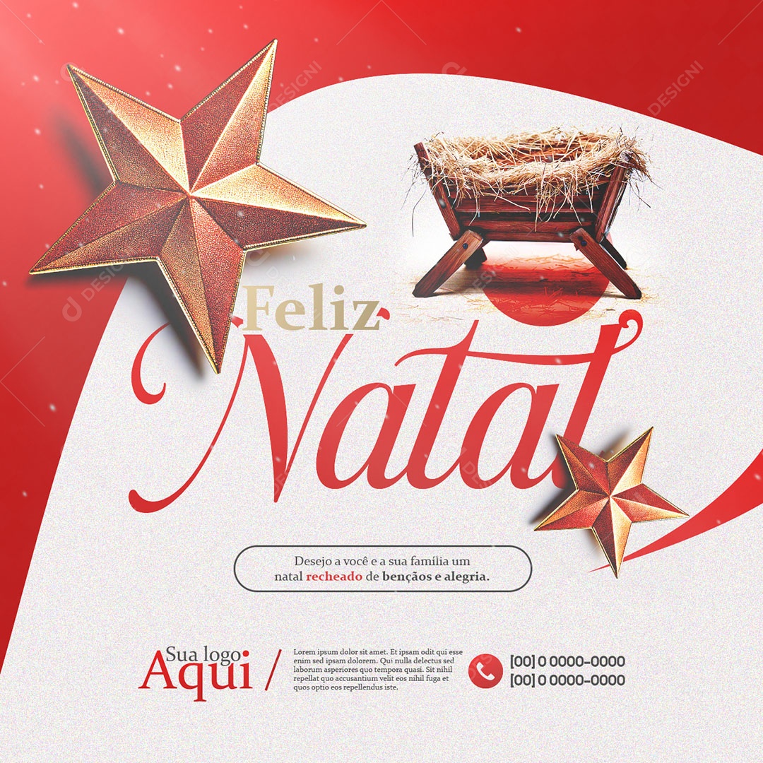 Feliz Natal 25 de Dezembro Social Media PSD Editável