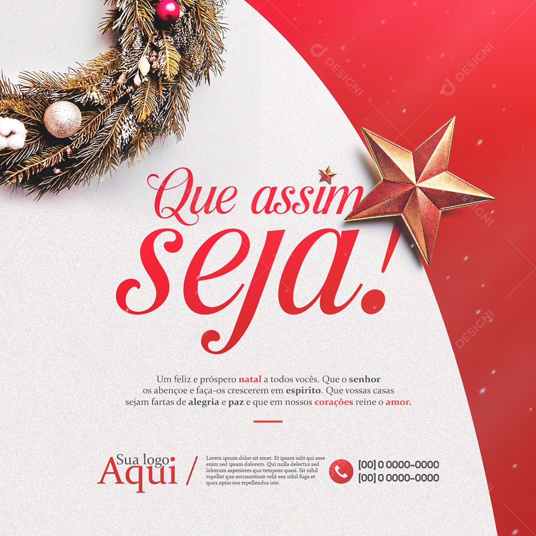 Feliz Natal 25 de Dezembro Social Media PSD Editável