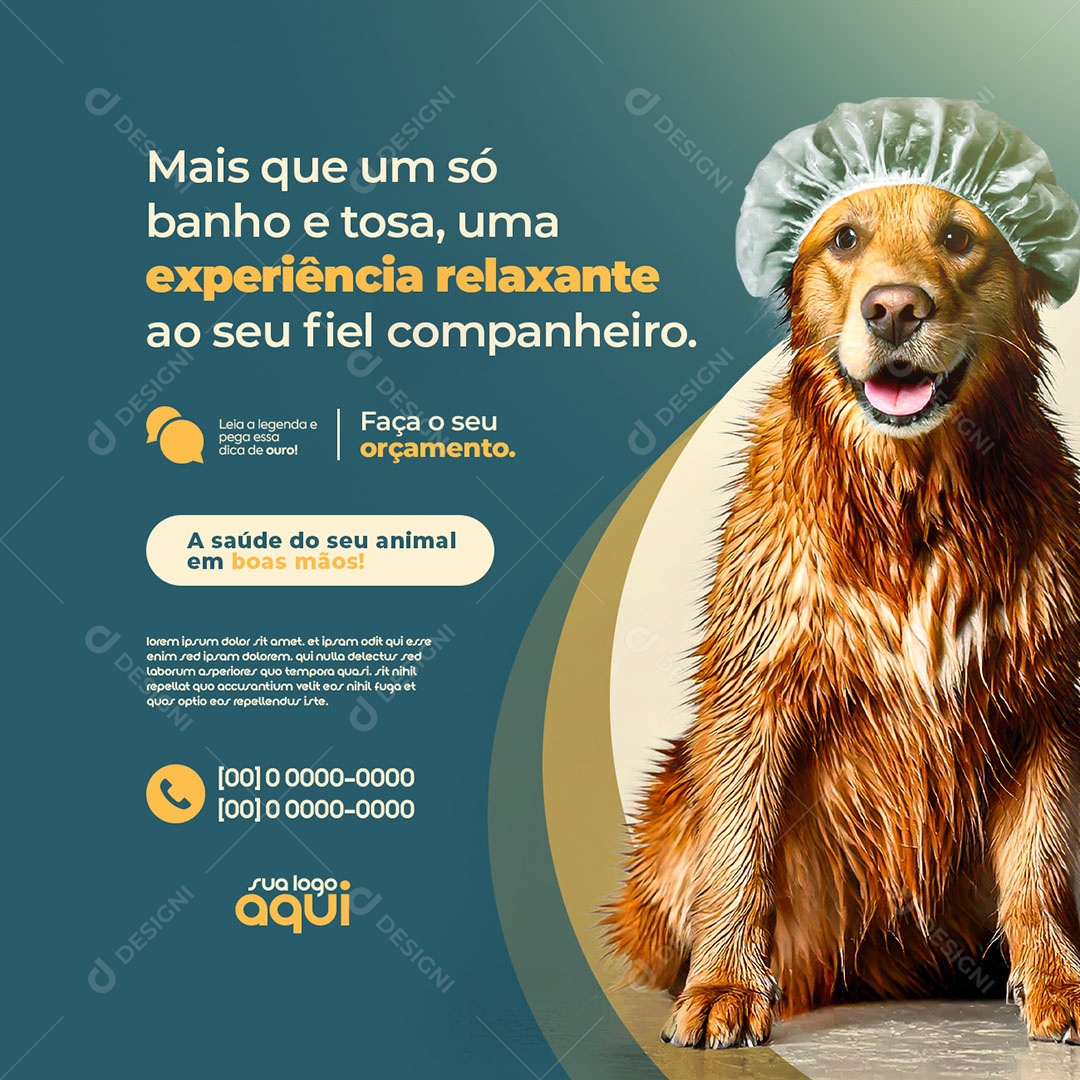 Petshop Experiência Relaxante Social Media PSD Editável