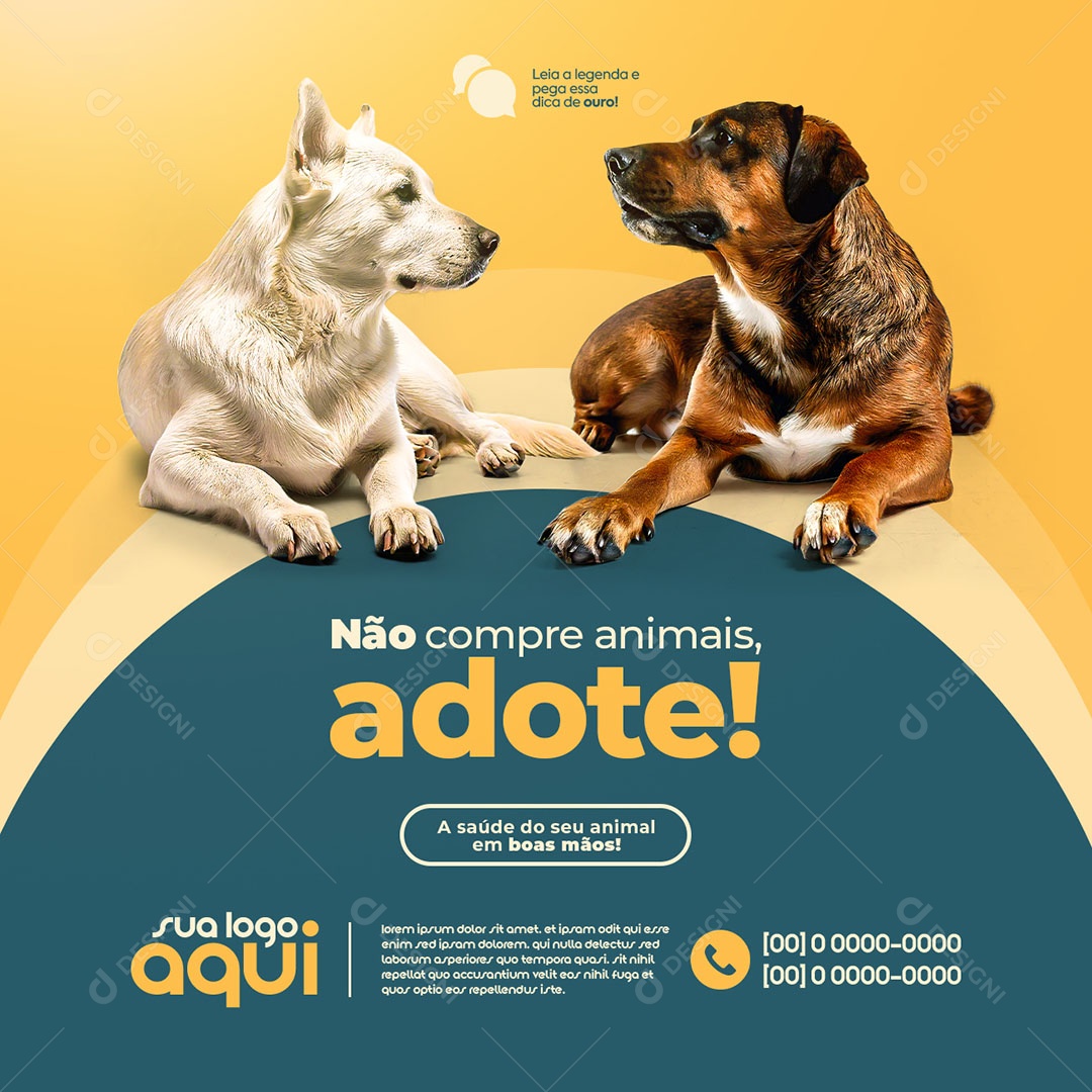 Petshop Adote Social Media PSD Editável