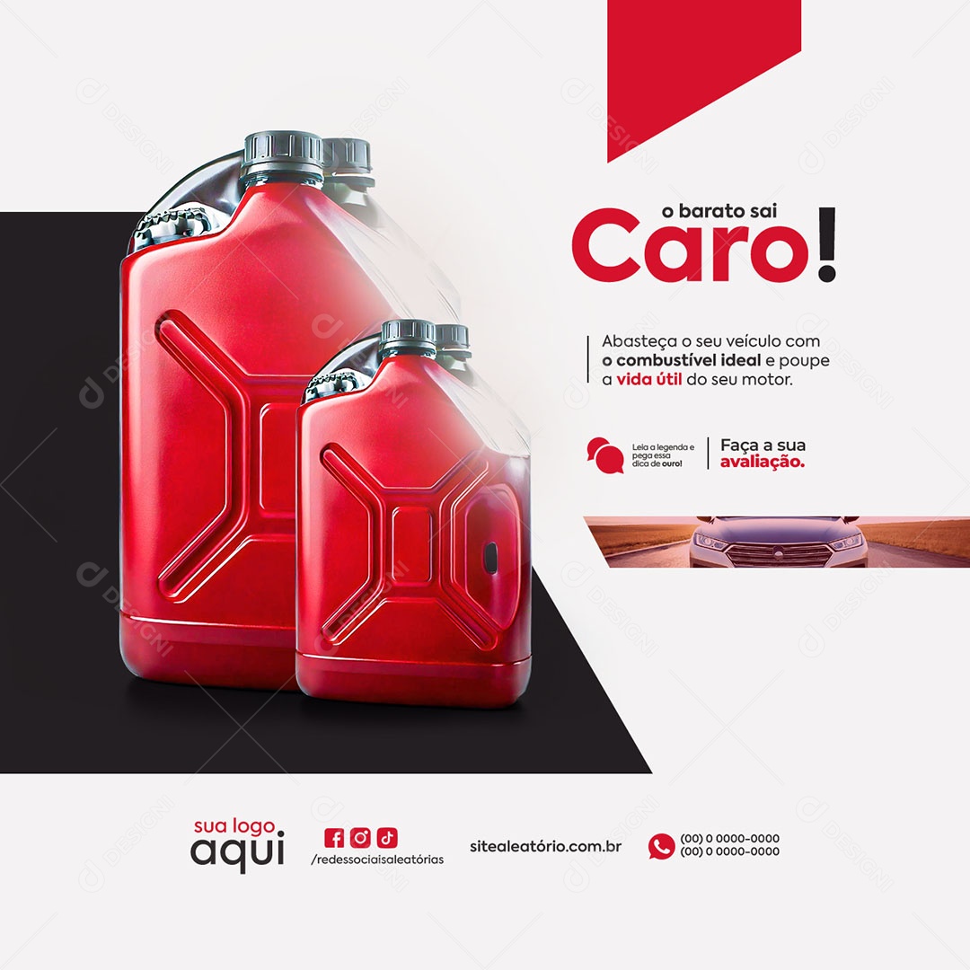 Concessionária O Barato Sai Caro Social Media PSD Editável