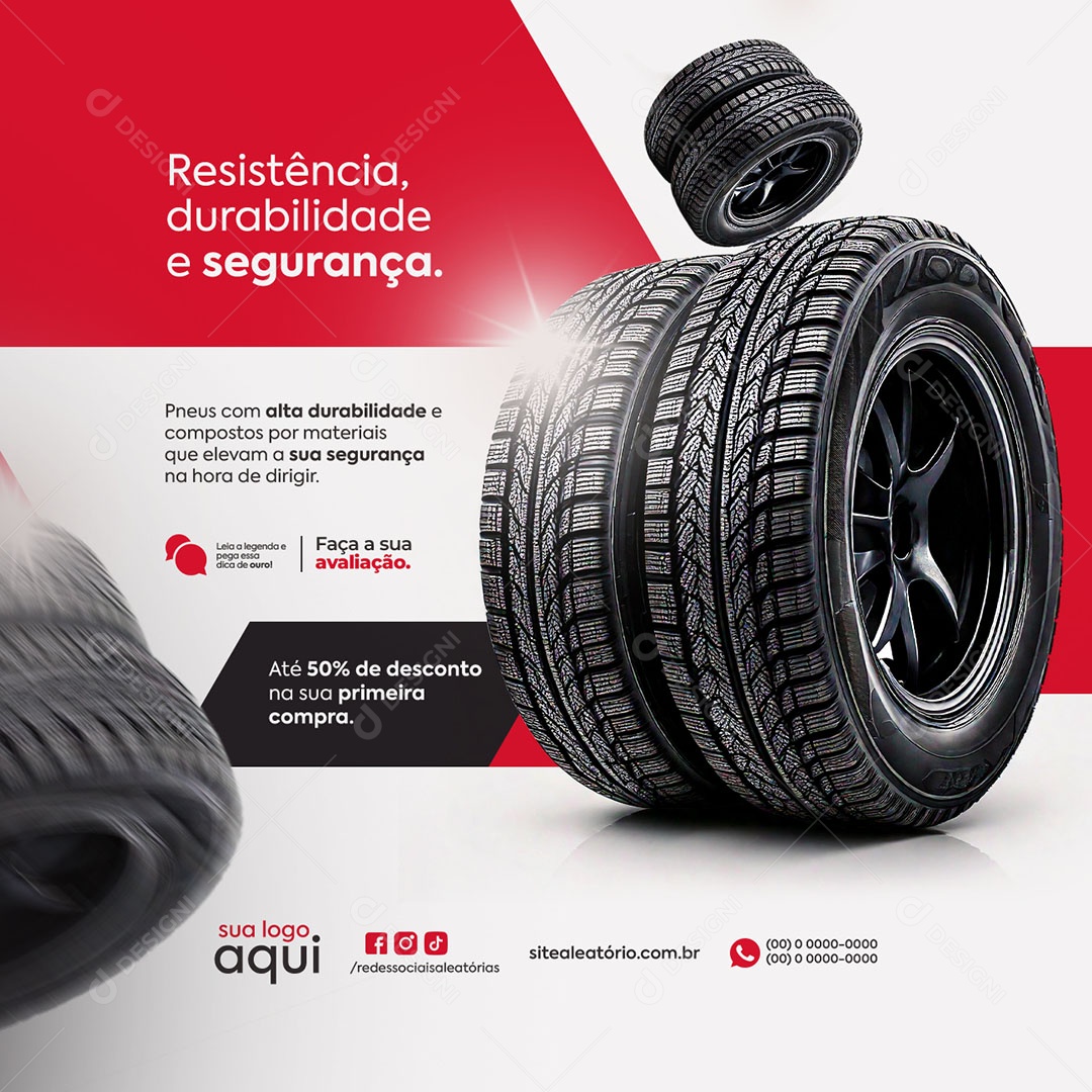 Concessionária Resitência Durabilidade Social Media PSD Editável