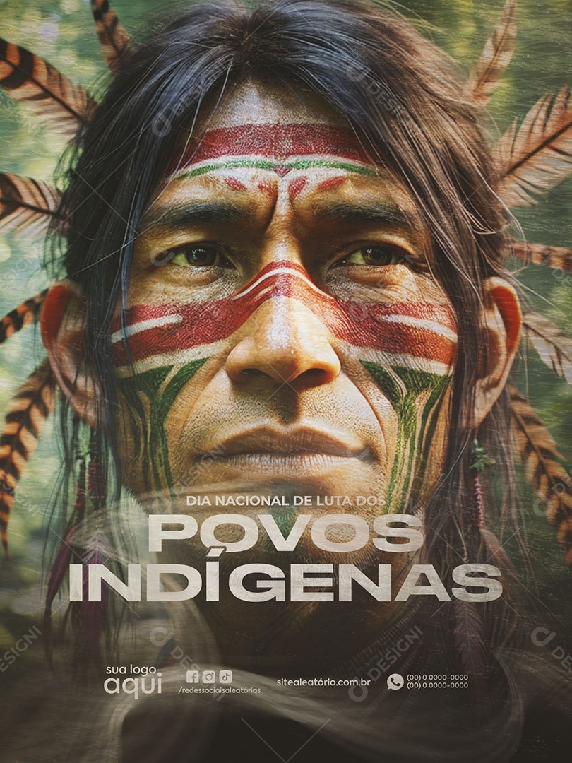 Dia Nacional de Luta dos Povos Indígenas 07 de Fevereiro Social Media PSD Editável