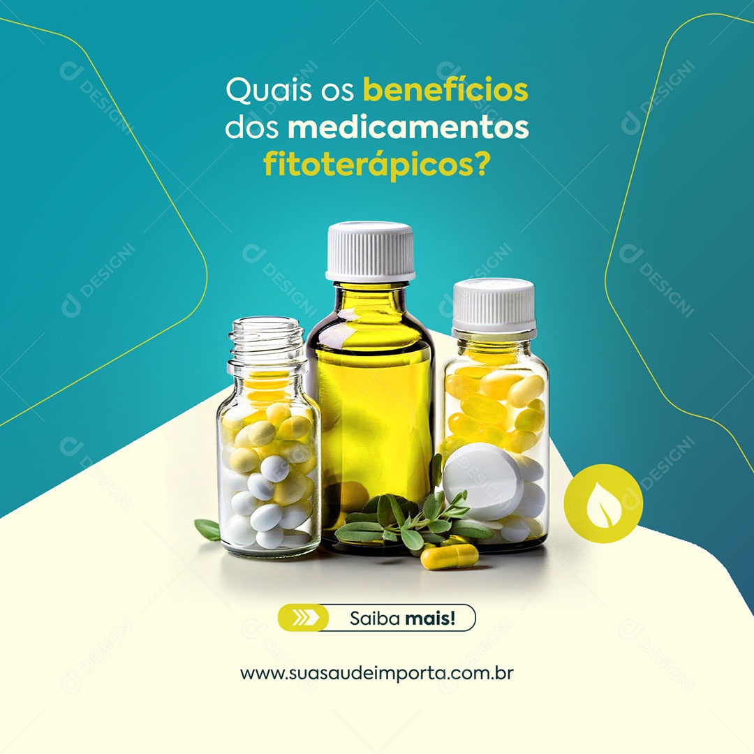 Convênio Médico Medicamentos Fitoterápicos Social Media PSD Editável