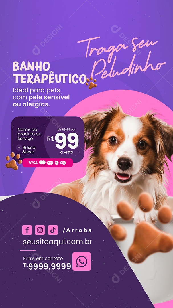 Story Pet Shop Social Media PSD Editável