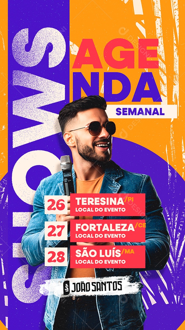 Story Flyer Próximos Shows Social Media PSD Editável