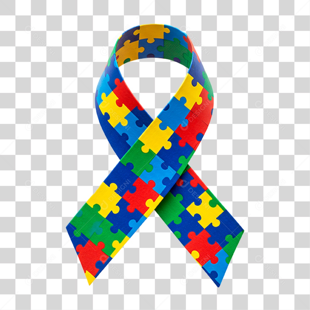 Fita do Autismo PNG Transparente