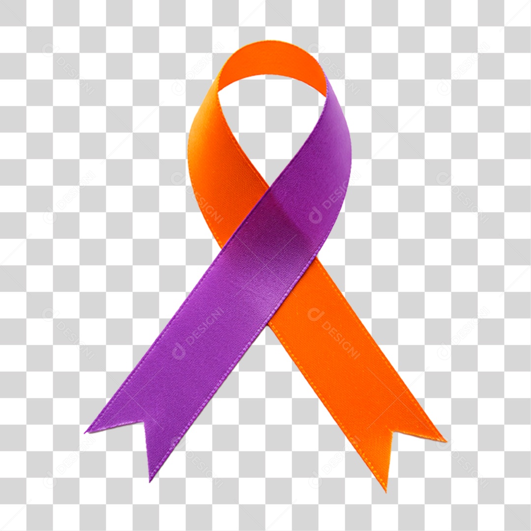 Fita Roxo e Laranja PNG Transparente