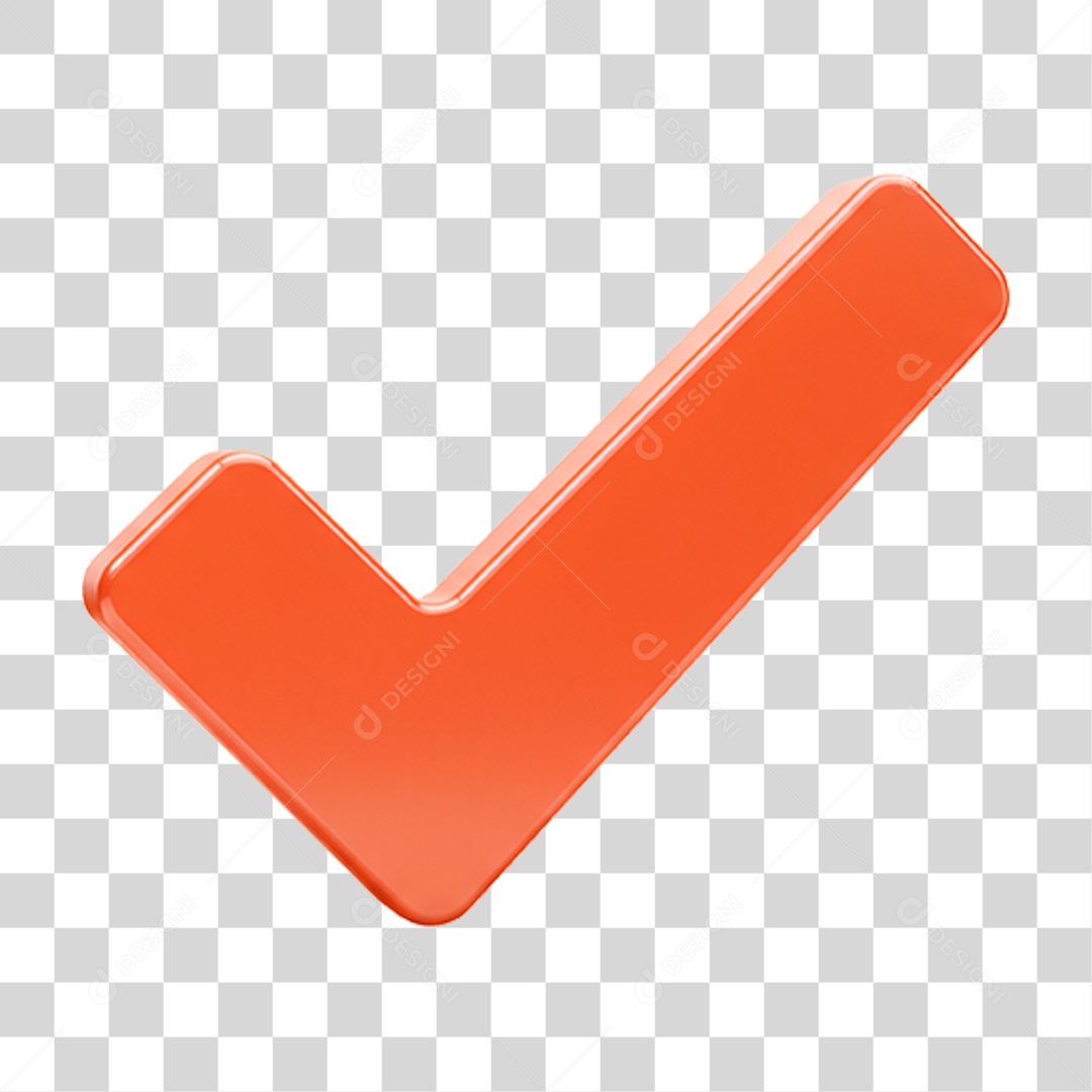 Ícone 3D de Confirmação PNG Transparente
