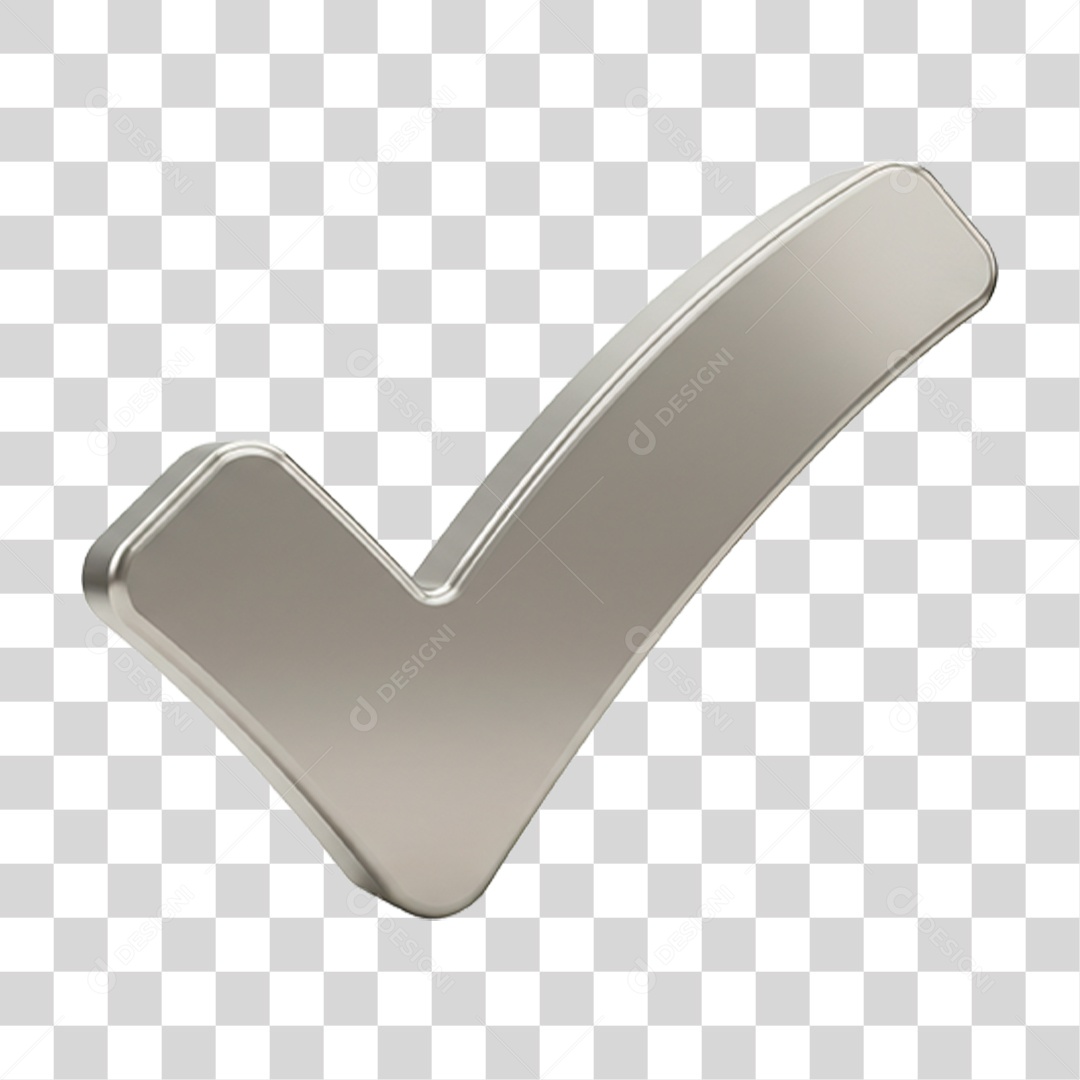 Ícone 3D de Confirmação PNG Transparente