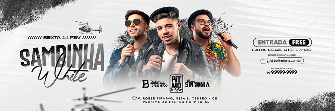 Carrossel Flyer Sambinha White Social Media PSD Editável