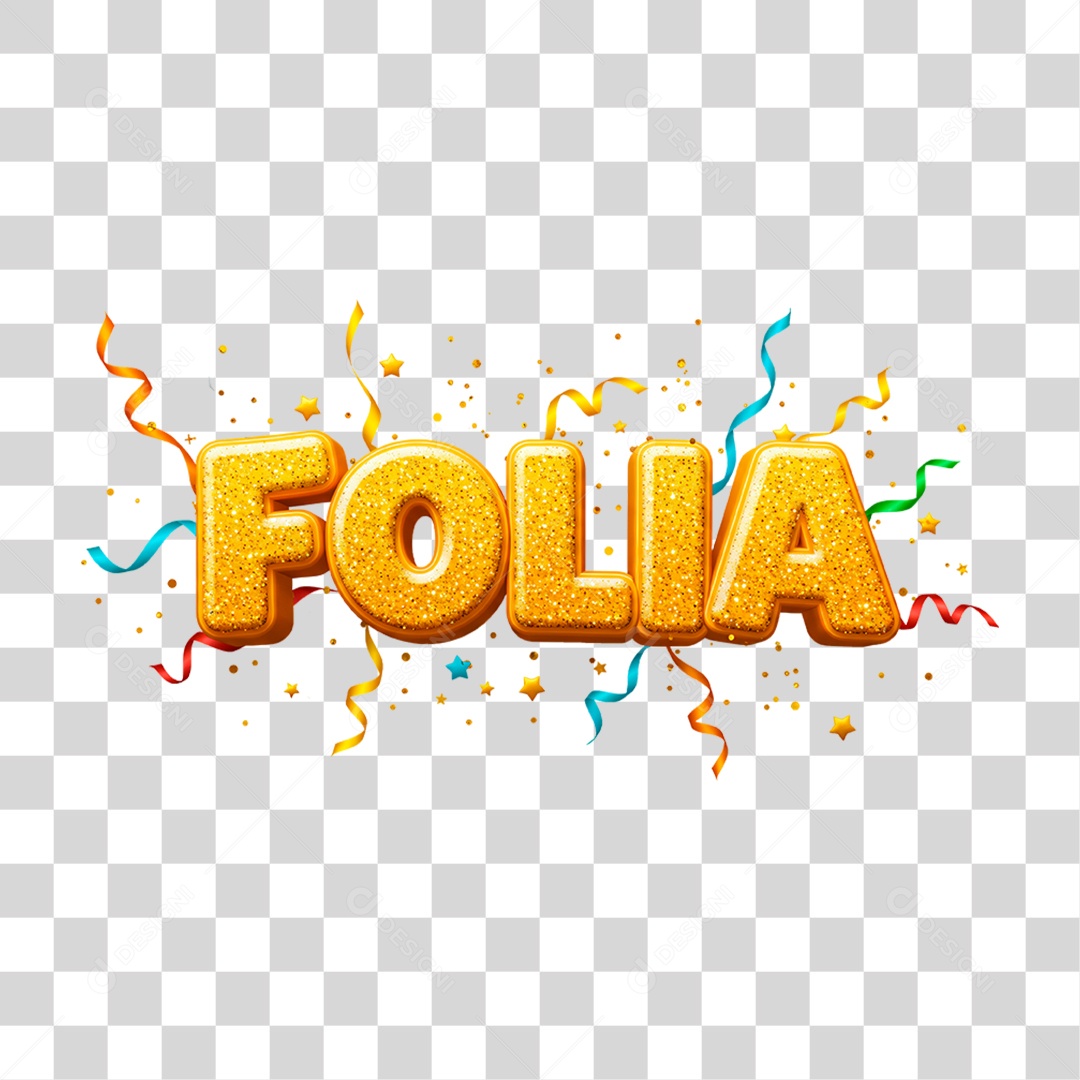 Selo 3D Folia Para Composição PNG Transparente