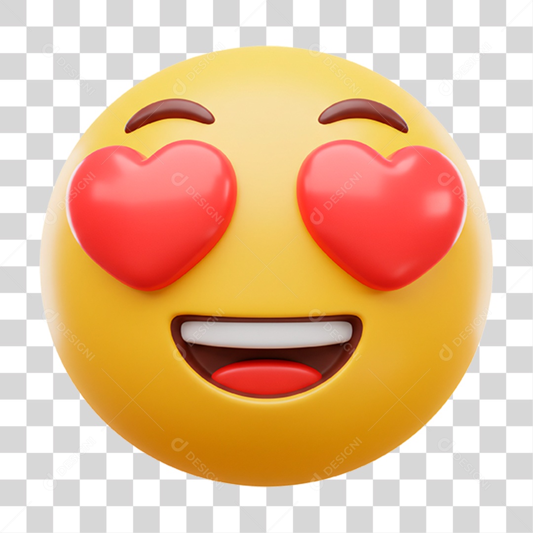 Emoji Apaixonado PNG Transparente