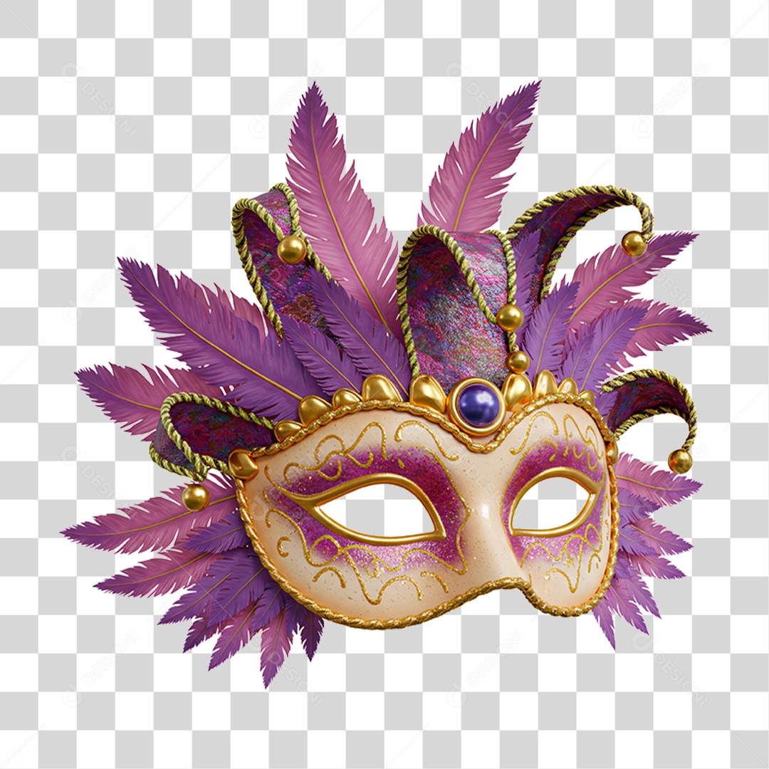 Mascara de Carnaval PNG Transparente