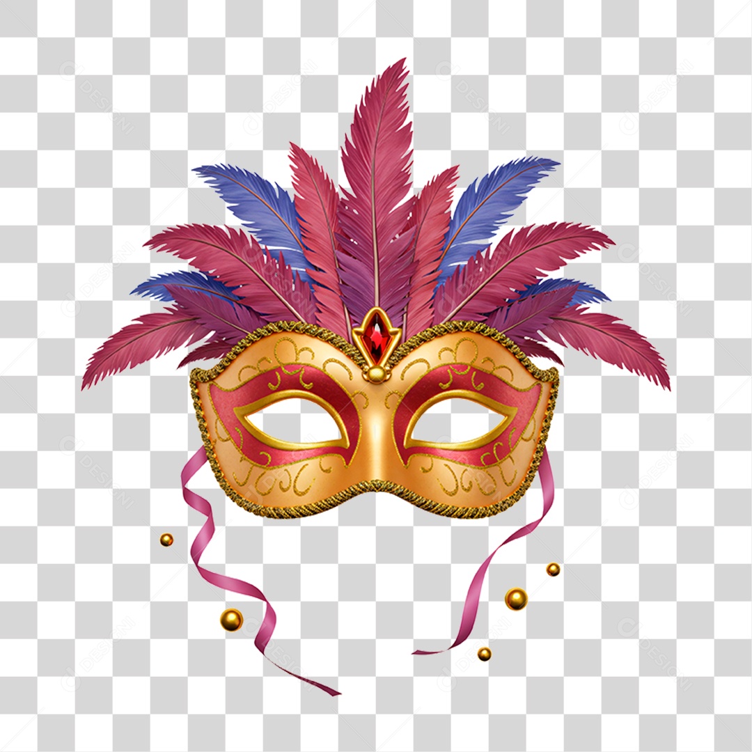 Mascara de Carnaval PNG Transparente