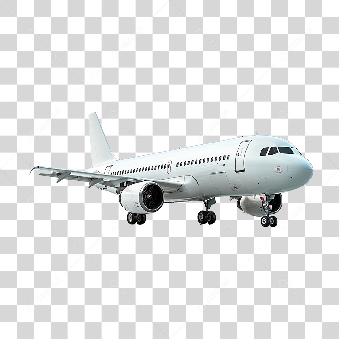 Avião Branco PNG Transparente