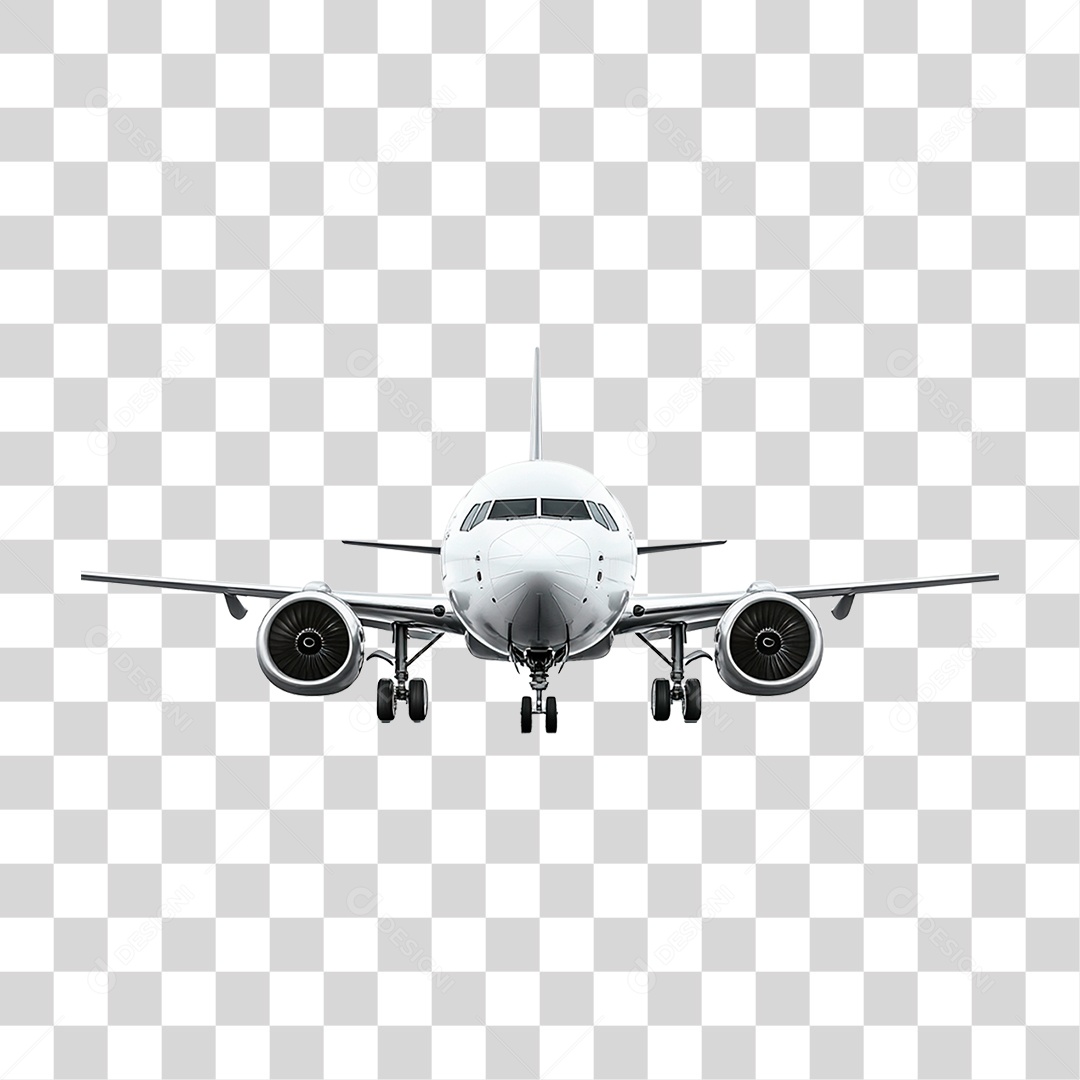 Avião Branco PNG Transparente