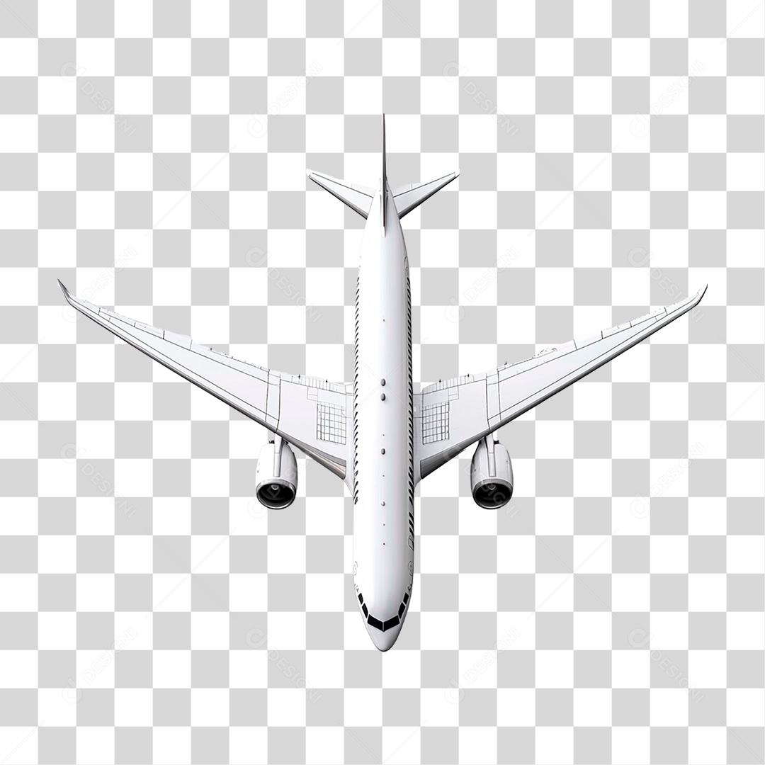 Avião Branco PNG Transparente