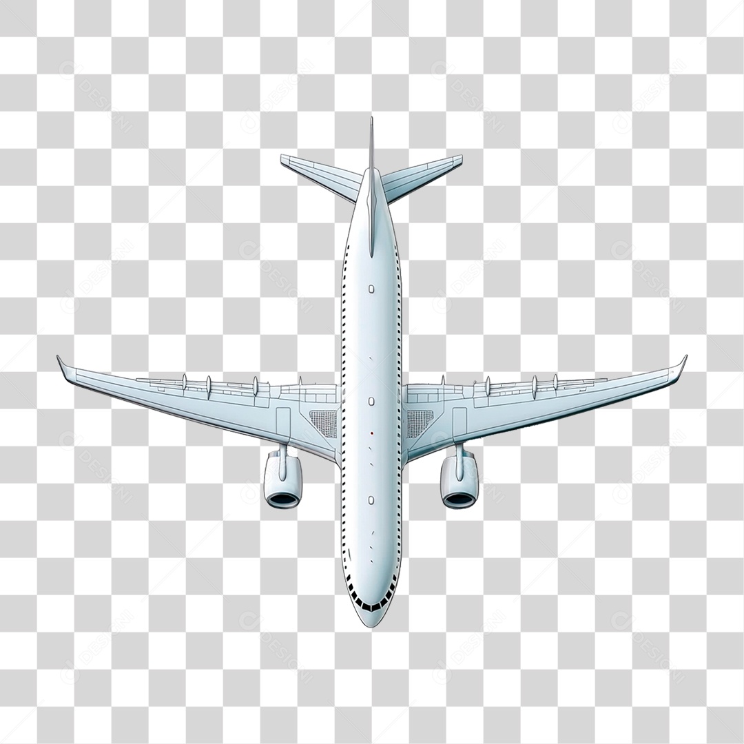 Avião Branco PNG Transparente