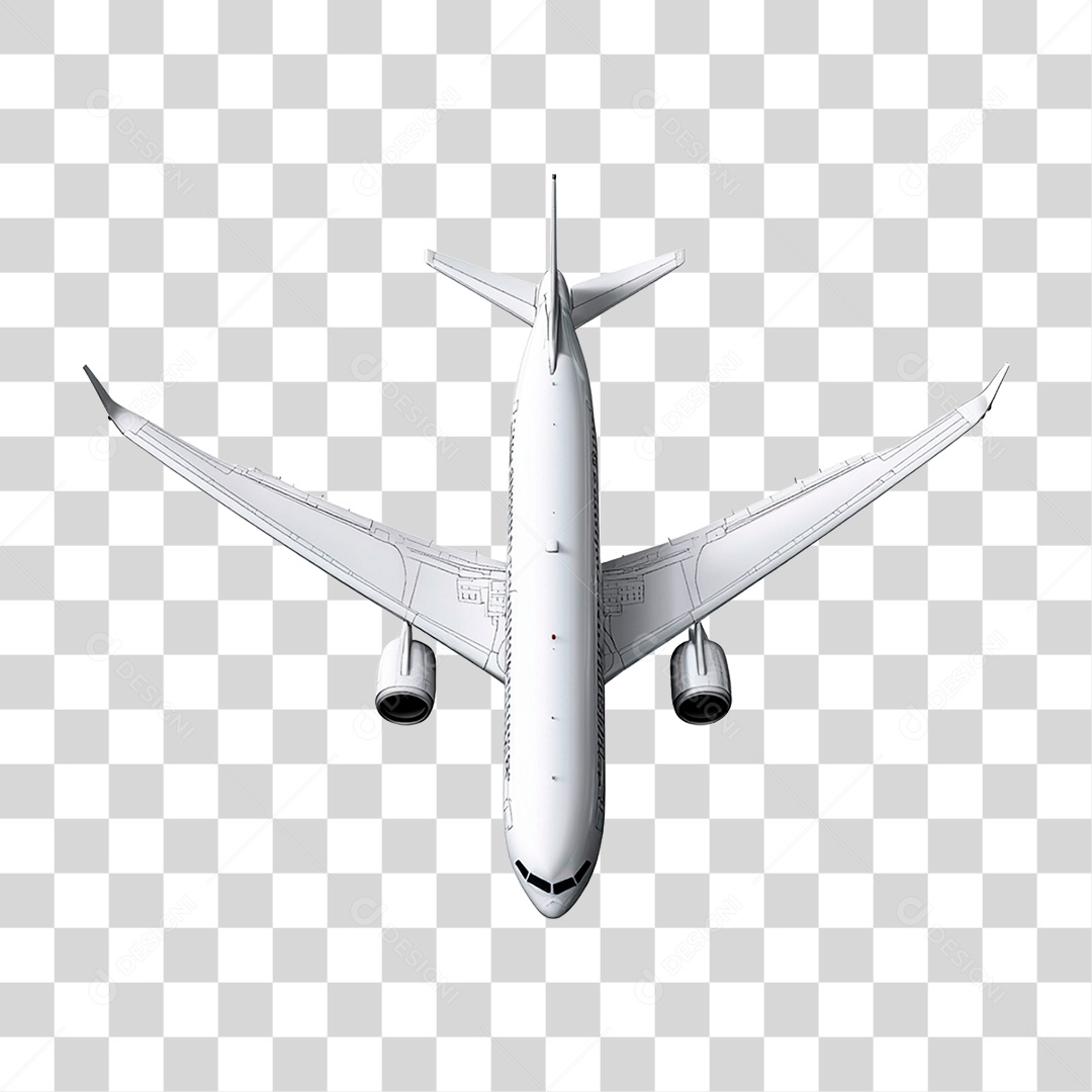 Avião Branco PNG Transparente