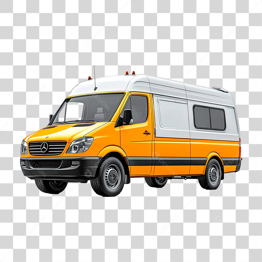 Van Amarela PNG Transparente