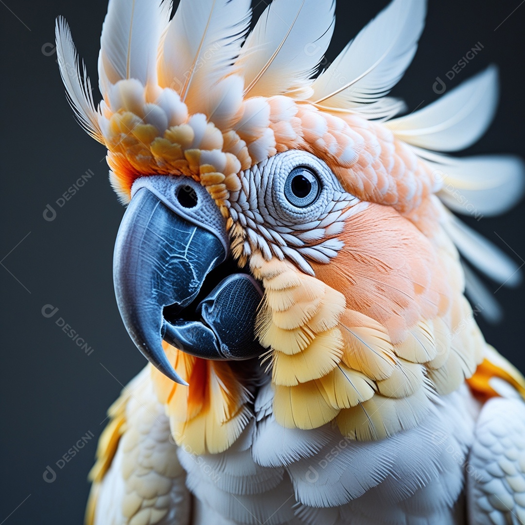 Uma linda calopsita de olhos claros