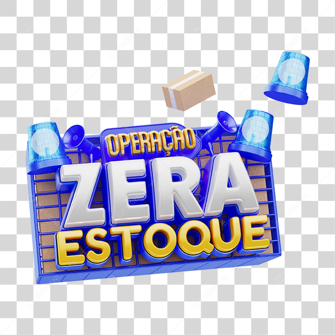 Selo 3D Operação Zera Estoque PNG Transparente