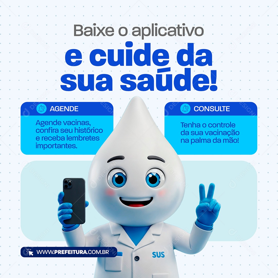 Campanha de Vacinação Social Media PSD Editável