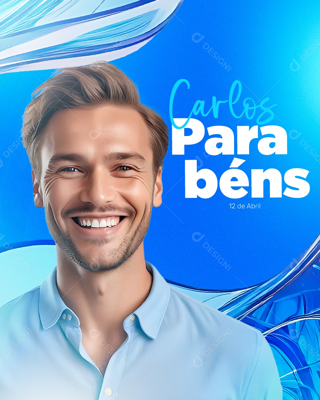Parabéns Carlos Social Media PSD Editável