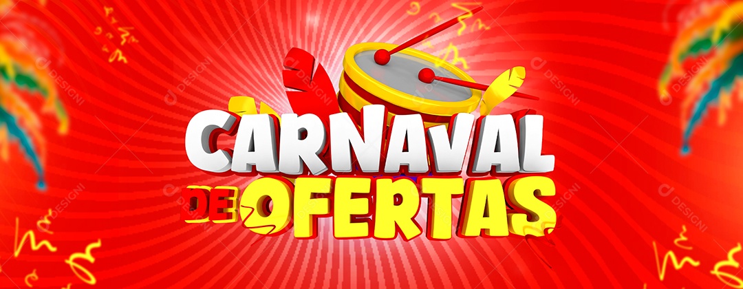 Banner Carnaval de Ofertas Social Media PSD Editável