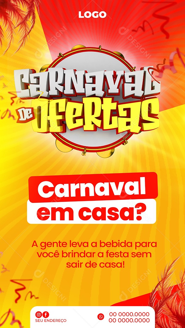Story Carnaval de Ofertas Social Media PSD Editável