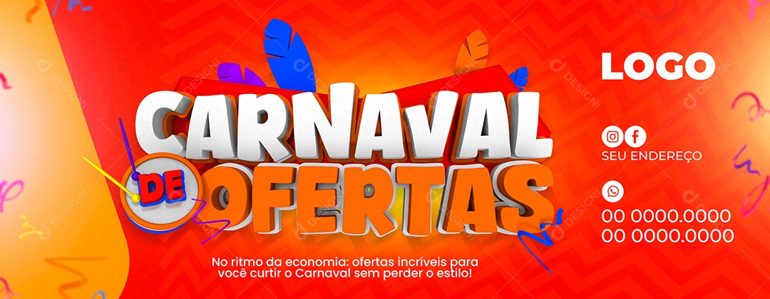 Banner Carnaval de Ofertas  PSD Editável