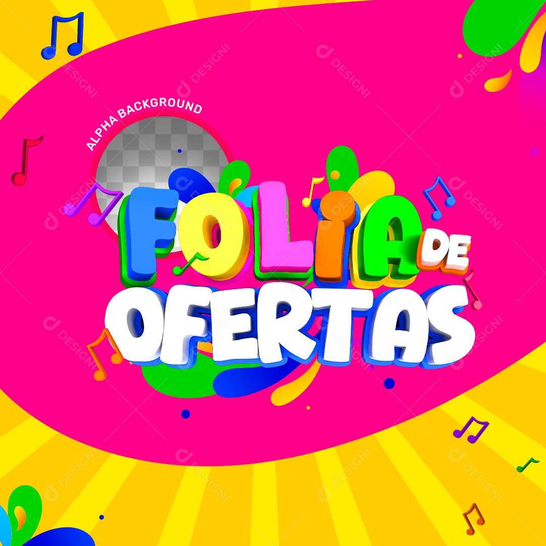 Folia de Ofertas Selo 3D Para Composição PSD