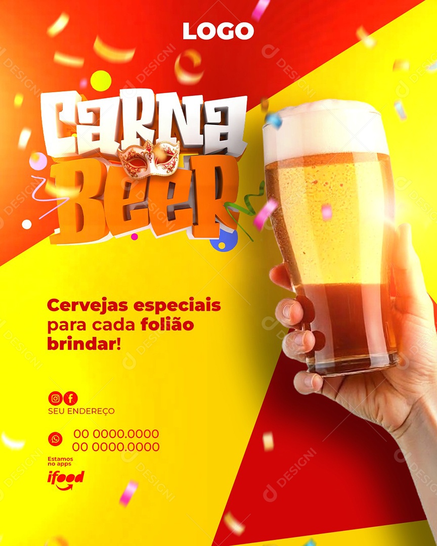 Carna Beer Social Media PSD Editável