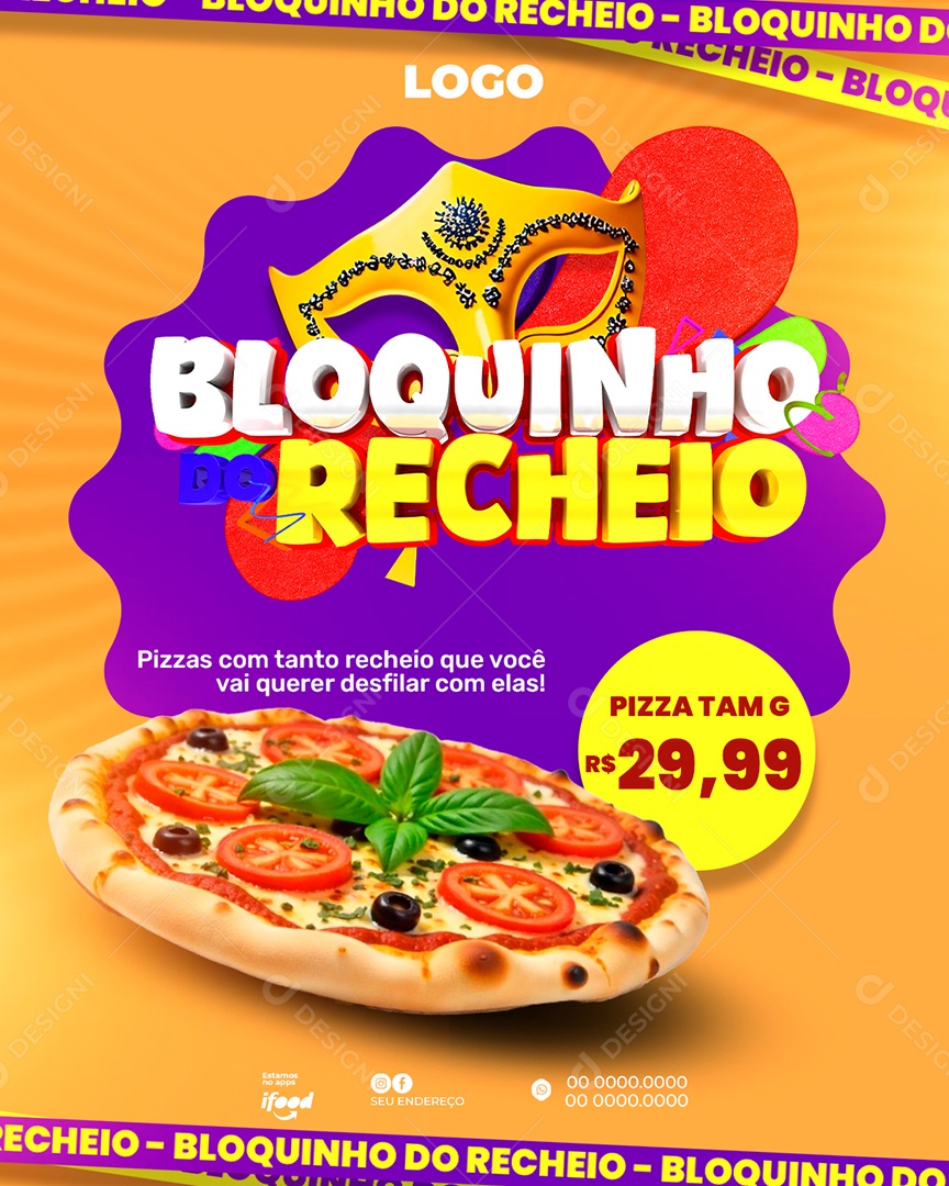 Bloquinho do Recheio Social Media PSD Editável