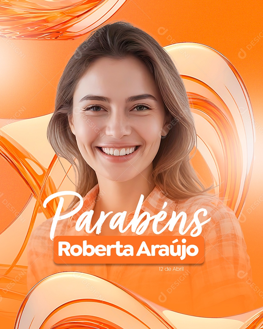 Parabéns Roberta Araújo Social Media PSD Editável