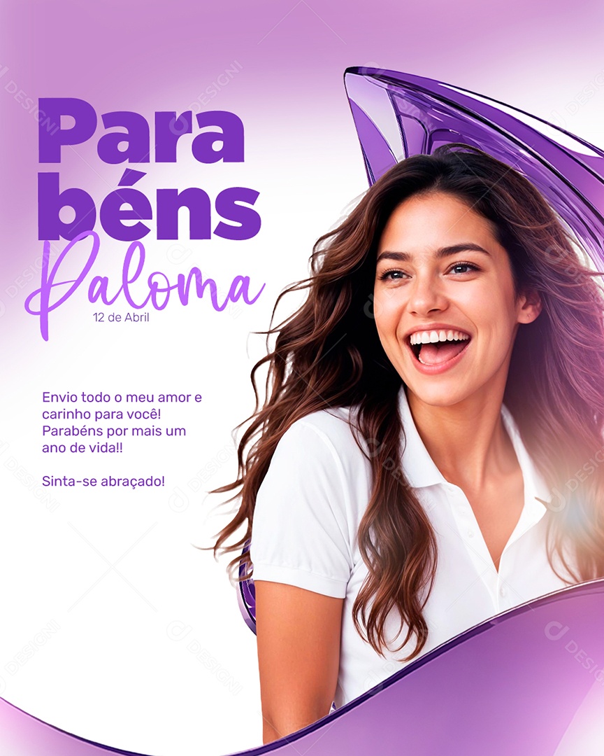 Parabéns Paloma Social Media PSD Editável