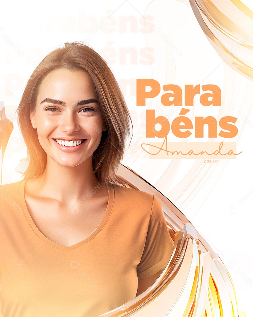 Parabéns  Amanda Social Media PSD Editável