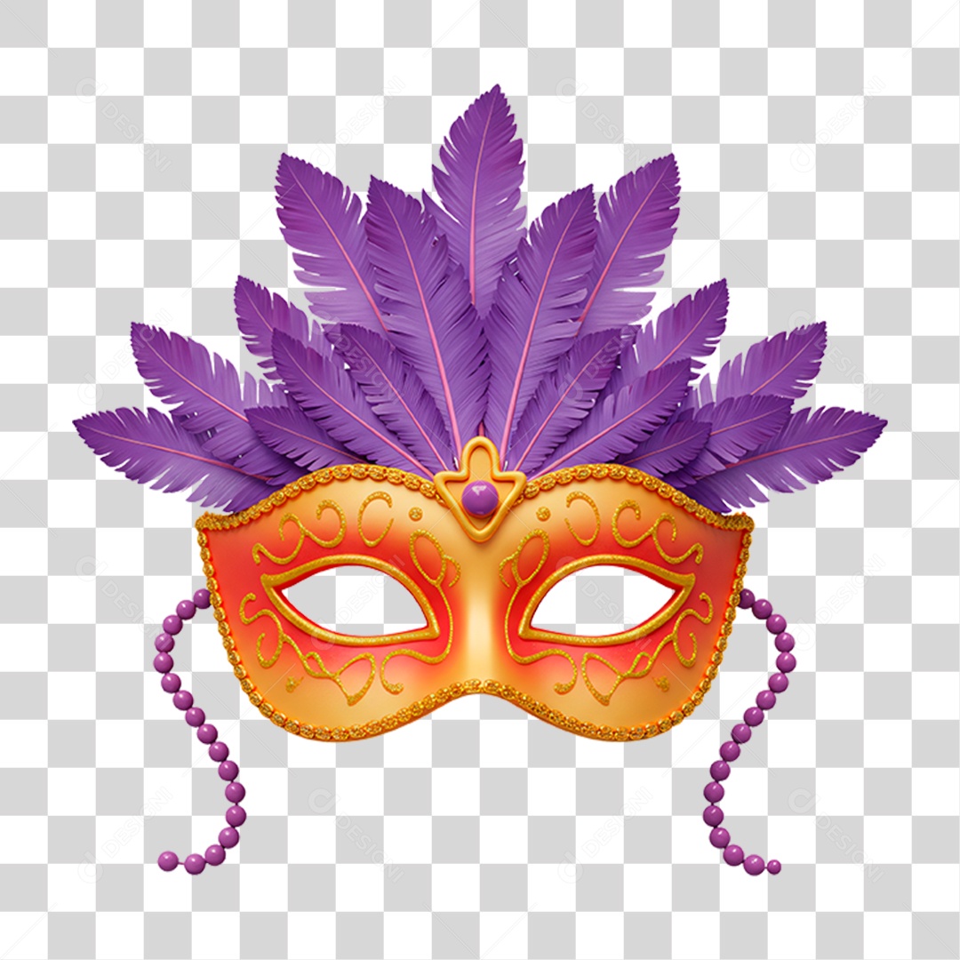 Mascara de Carnaval PNG Transparente