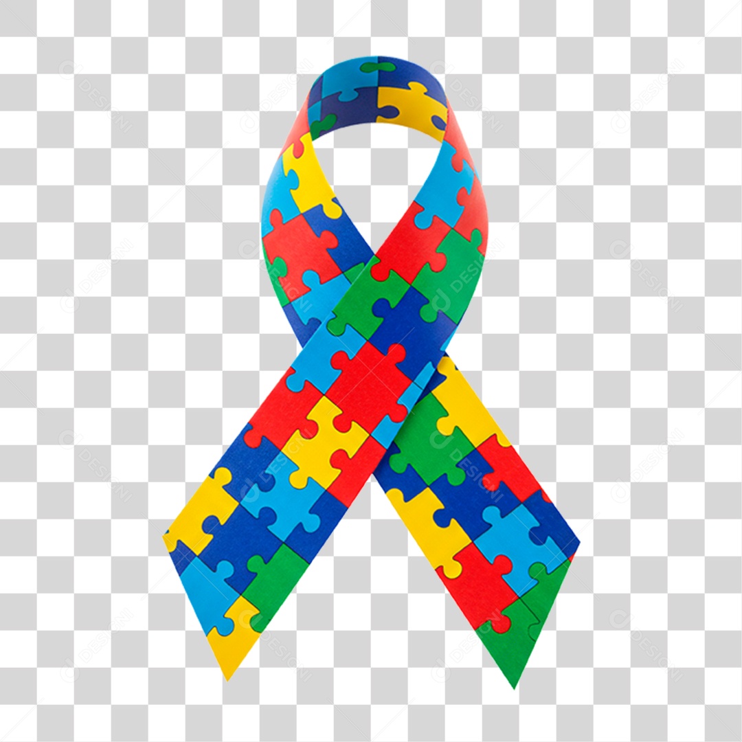 Fita do Autismo PNG Transparente
