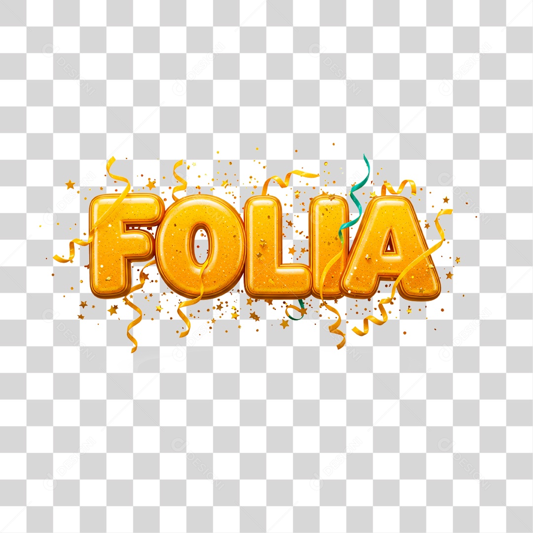 Selo 3D Folia Para Composição PNG Transparente