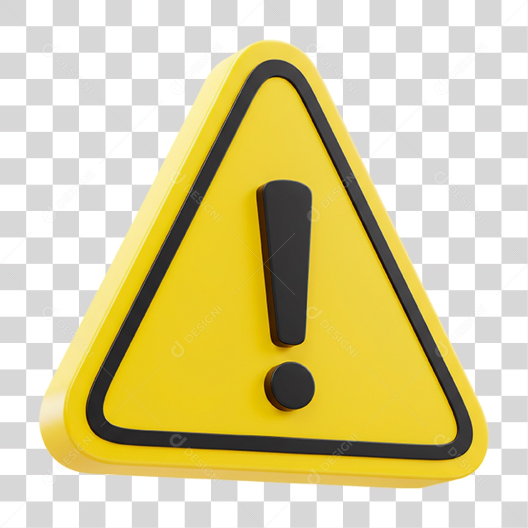 Placa Sinal de Alerta PNG Transparente
