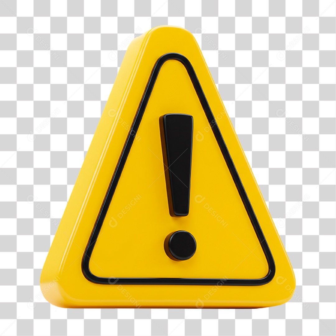 Placa Sinal de Alerta PNG Transparente