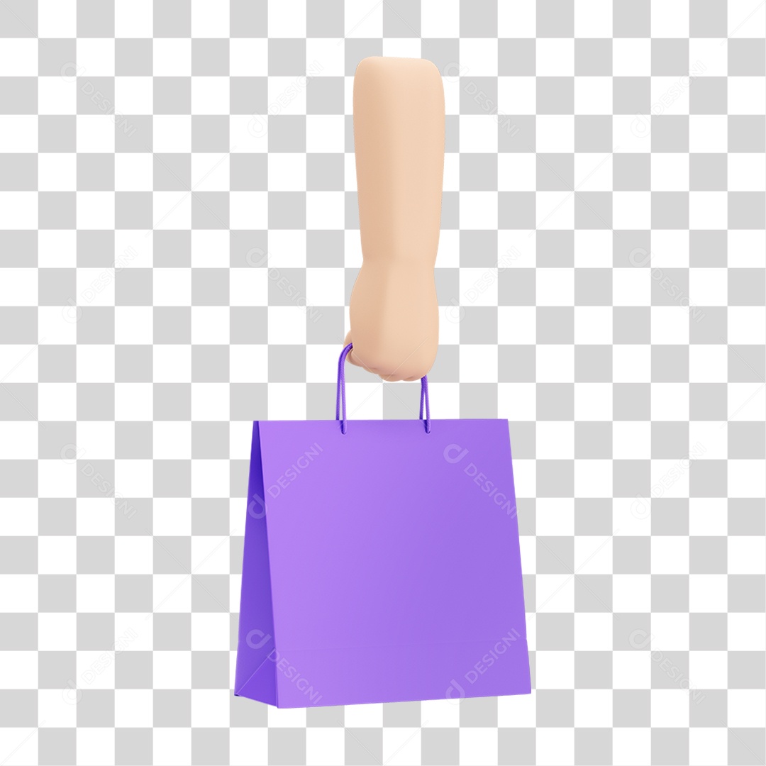 Mão Segurando Sacola PNG Transparente