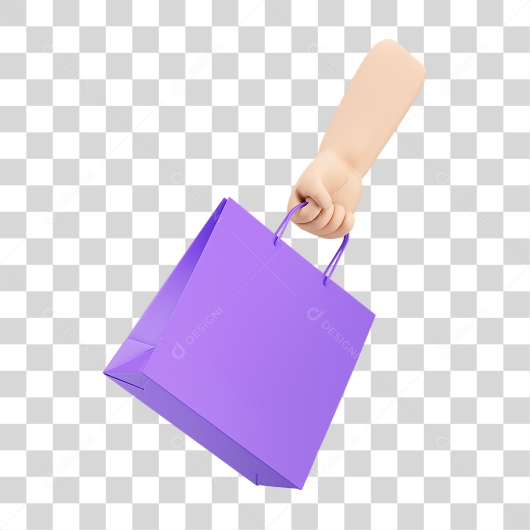 Mão Segurando Sacola PNG Transparente