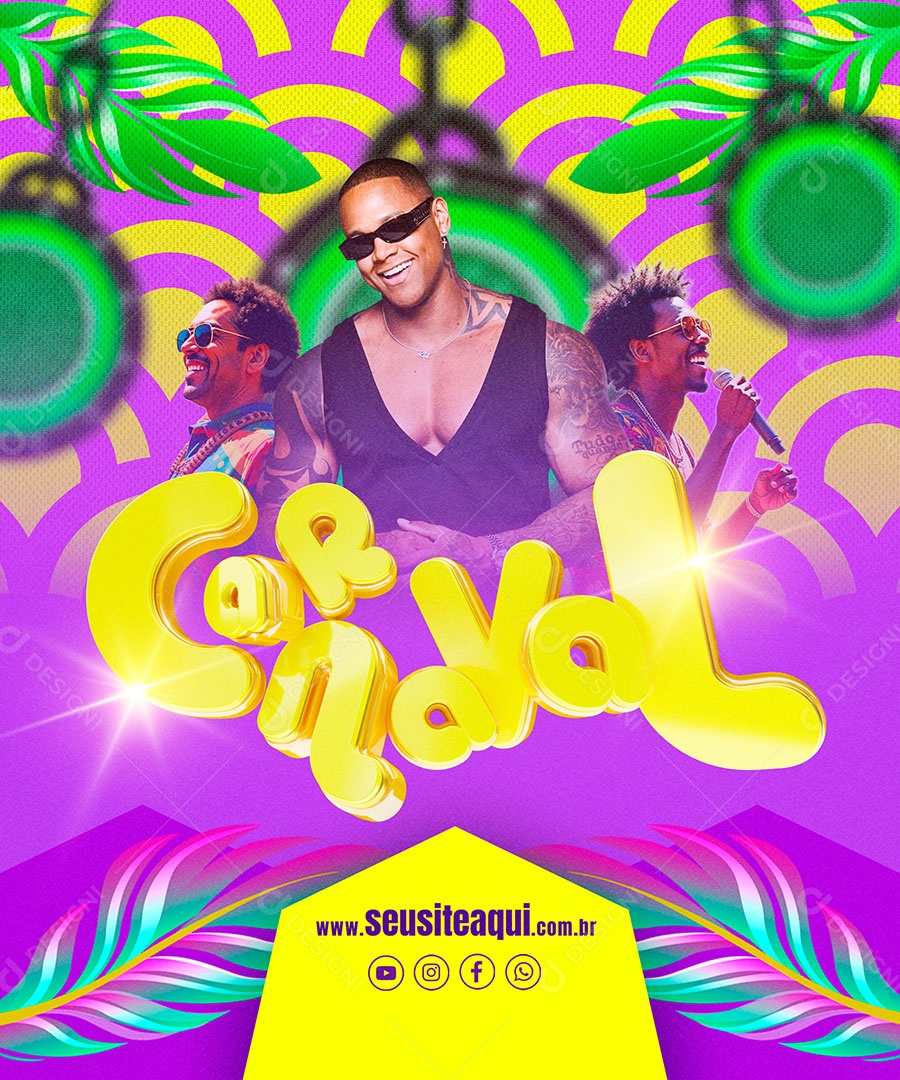 Carnaval Shows Social Media PSD Editável