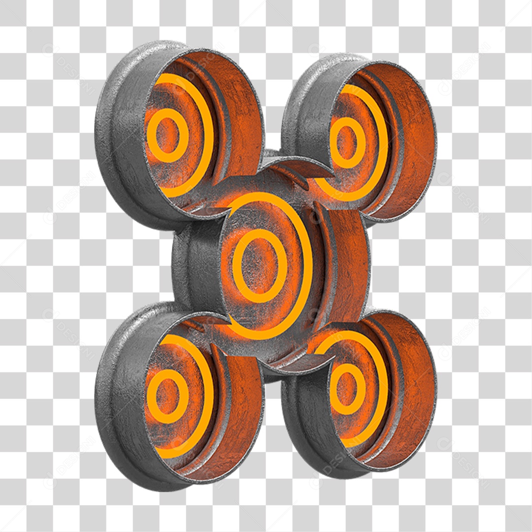 Kit Painel de Metal PNG Transparente